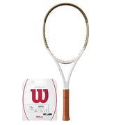 Racchetta Tennis Wilson Ultra 100L V5 Desert - brown/green/sand + corda (4)
