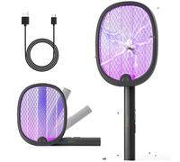 Racchetta Zanzare Elettrica 3 In 1 Pieghevole 4000V Con USB Ricaricabile