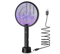 Racchetta Zanzare Elettrica 4000V con USB Ricaricabile LED 2 In 1 Racchetta