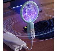 Racchetta zanzare USB con luce UV, lampada mini portatile acchiappa zanzare, utilizzo interno ed esterno per casa, auto, campeggio, viaggio, hotel, repellente per insetti Bianco,rosa,verde,nero,Rosa A