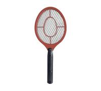 Racchetta Zapper con Testa Rotante, Ricaricabile, Elettrica, Ammazzamosche, Lampada Trappola per Zanzare e Insetti per Interni ed Esterni(Red AA Battery)
