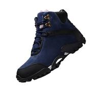 Racchette da neve da uomo foderate, invernali, da uomo, calde, con lacci, per il tempo libero, scarpe da ginnastica alte e antiscivolo, per il tempo libero, leggere e comode, Blu, 43 EU