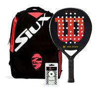 Racchette da Padel Pack Wilson Pro Staff Black Mochila Siux Mini Yellow