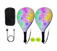Racchette da tennis, USB Charging Electric Paddle, Professional Lightweight Racket with 2 Practice Balls for Outdoor Training, Travel, Esercizio, Fitness, Sports Accessories