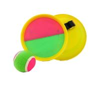 Racchette in Velcro, Set Toss Cattura con 2 Racchette e 1 Palle, Gioco Di Palla In Velcro Per Bambini Gioco Di Lancio E Cattura, Famiglia all'aperto, Bambini Garden Outdoor Beach Toy Games (Yellow)