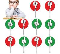 Racchette Sì o No, Racchette da gioco Vero Falso - Palette per insegnanti - Palette per votazione in aula da 10 pezzi Forniture per eventi in aula per insegnanti Verde Rosso Pale per votazione Sì o No