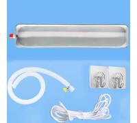 Raccogli Condensa Condizionatore Esterno Bacinella di Scarico in Metallo Zincato per Condizionatore d'Aria Universale per Finestre con Tubo di Scarico da(92 * 12CM)