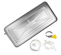 Raccogli Condensa Condizionatore Esterno Bacinella Raccogli Condensa in Acciaio Inossidabile per unità Esterne con Tubo di Scarico Condensa da 2m(3P(92x44cm))