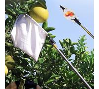 Raccogli Frutta Telescopico con Grande Cesto in Tessuto Non Tessuto, Raccogli Frutta da Albero Regolabile per Mele, Ghiande, Avocado, Arance, Pere, Limoni