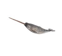 Raccogli una figura realistica di narvalo con replica animale extra large, dai 3