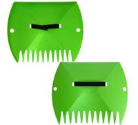 Raccogliere foglie manuale Set di 2 pala per foglie morte, rastrello per foglie da giardino, raccogli foglie, raccogli foglie leggere con artigli per foglie da giardino, rifiuti e H-