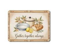 Raccogliere insieme i piatti stuoie per cucina, rustico floreale assorbente in gomma scolapiatti mat rustico vintage in pelle PU 45,7 x 61 cm