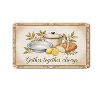 Raccogliere insieme i piatti stuoie per cucina, rustico floreale assorbente in gomma scolapiatti tappetino scolapiatti vintage in pelle PU 30,5 x 50,8 cm