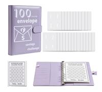 Raccoglitore 100 buste,Raccoglitore 100 buste Risparmio | Libro della 100 giorni per risparmiare denaro,Libro di pianificazione di bilancio portatile con buste in denaro per