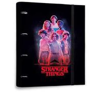Grupo Erik: Raccoglitore A4 Stranger Things, Raccoglitore a 4 anelli con elastico e copertina rigida in cartone, 32 x 27,5 cm, Cartella Portadocumenti A4, stranger Things Gadget