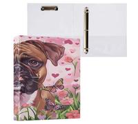 Raccoglitore a 3 anelli da 3,8 cm con portablocco per scuola/ufficio, per archiviare documenti a forma di farfalla, contiene 200 fogli con tasche interne, 1 pezzo