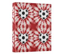 Raccoglitore a 3 anelli da 3,8 cm, confezione da 1 palla da calcio a forma di cuore