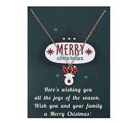 Raccoglitore A 3 Anelli Da Pollici Regali di Natale creativi Collana di Babbo Natale per regali di gioielli di famiglia Collana di con campane di moda Anelli Mimetici per Gli Uomini (a-C, One Size)