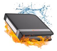 Raccoglitore a 3 anelli ignifugo da 3,8 cm con cerniera, 2 tasche interne, 1 portapenne, striscia riflettente, contiene 375 fogli di lettere americane/formato A4 per ufficio/casa/scuola fornisce 10