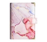 Raccoglitore a 6 anelli in pelle, formato A6, ricaricabile, con chiusura magnetica per la gestione del denaro, elegante copertina per quaderni per penne e carte, ideale per pianificare le finanze