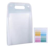 Raccoglitore a fisarmonica, 13 tasche, documenti d'acqua di grande capacità, 36 x 24 x 2,5 cm, formato A4, 13 tasche, organizer per ricevute, segnalibri, adesivi