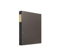 Raccoglitore a fogli mobili perforato A4 PP a quattro fori addensati for archivio informazioni organizer libretto file espandibile(Gris)
