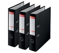 RACCOGLITORE A LEVA D75 ESSENTIALS SET DI 3 A4 NERO DORSO 7,5 CM ORGANIZZAZIONE