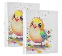 Raccoglitore a tre anelli da 1 e mezzo pollice con tasche interne, confezione da 1/2, materiale scolastico, copertina rigida, confezione da 2