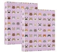 Raccoglitore a tre anelli da 2,5 cm e mezzo con tasche, confezione da 1/2 per studenti universitari, copertina rigida