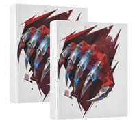 Raccoglitore a tre anelli da 3,8 cm con tasche interne, confezione da 1/2 raccoglitori scolastici, 200 fogli, artiglio rosso affilato, mostri di Halloween, cosplay