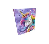 Raccoglitore a4 ad anelli dorso 30 cartonato SJ gang Animali girl - Seven - Copertina Animali Girl: Unicorno
