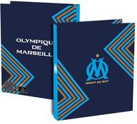 Raccoglitore A4 Om - Collezione ufficiale Olympique de Marseille - Calcio Lega 1 - Cartoncino - Spessore 4 cm 4 anelli