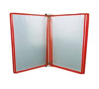 Raccoglitore A4 per cartelle, raccoglitore per pre Pack Of 5 Wall Mounted A4 Catalog Display Rack PVC Metal Multicolor 23x33cm(Red)