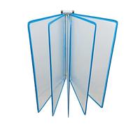 Raccoglitore A4 per cartelle, raccoglitore per pre Pack Of 5 Wall Mounted A4 Catalog Display Rack PVC Metal Multicolor 23x33cm(Blue)