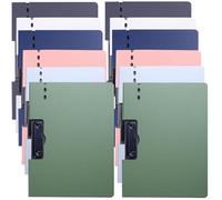 Raccoglitore A4 senza foratura con morsetto a molla, clip resistenti, cartella portadocumenti for ufficio, documenti commerciali e scolastici, formato lettera(6 pcs)