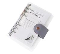 Raccoglitore A6 - Agenda A6 trasparente a 6 anelli, fogli economici ed etichette adesive | Blocco note annuale per allenamenti, esercizi, viaggi, compleanni, uffici domestici, lettura mentale,