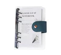 Raccoglitore A6 - Agenda A6 trasparente a 6 anelli, fogli economici ed etichette adesive | Blocco note annuale per allenamenti, esercizi, viaggi, compleanni, uffici domestici, lettura mentale,