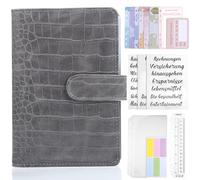 Raccoglitore A6 per Risparmi in Pelle Sintetica, Elegante e Pratico | Organizzatore Soldi, Tracker delle Spese, Libretto Risparmio Soldi, Finitura Testurizzata, Facile da Portare