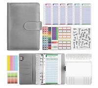 Raccoglitore ad Anelli A6 - 30 Pezzi Money Binder con Buste a Cerniera e Etichette - Ideale per Budget Planner e Organizzatore di Contanti per Casa e Lavoro (arancione)