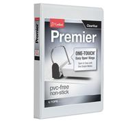 Raccoglitore ad anelli Cardinal Premier Easy Open da 1"" con apertura facile, anelli a D inclinati, capacit 250 fogli, copertina ClearVue senza P