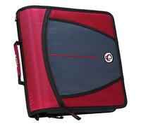 Raccoglitore ad anelli Case-it The Mighty Zip Tab - Anelli a O da 3 pollici - Cartella portadocumenti espandibile con linguetta a 5 colori - Tasc