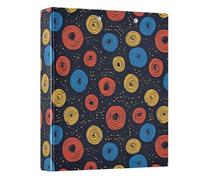 Raccoglitore ad anelli con 3 anelli, rosso, giallo e blu, 3,8 cm, contiene 200 documenti, per casa, scuola, ufficio