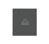 Safta KAPPA DARK - Carpeblock con 4 anelli da 35 mm, con ricambio, con 100 fogli A4, ideale per bambini di diverse età, confortevole e versatile, qualità e resistenza, 27 x 4 x 32 cm, Nero, M, Casual