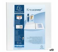 Raccoglitore ad anelli Exacompta Kreacover Bianco A4+ Personalizzabile [10 Un