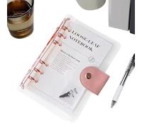 Raccoglitore ad anelli formato A6, organizer trasparente a 6 anelli, quaderno da lavoro per pulizia, vacanze, esercizi di salute, allenamento, lettura, gestione delle attività, uffici