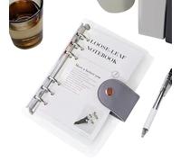 Raccoglitore ad anelli, formato A6, trasparente, 6 anelli, blocco note annuale, per allenamento, studio, compleanno, casa, ufficio, lettura mentale, abitudine di vacanze, compiti per feste, casa