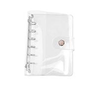 Raccoglitore ad anelli formato A7, in morbido PVC trasparente, a 6 fori, ricaricabile, impermeabile, per diario, ufficio, casa, scuola