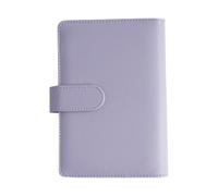 Raccoglitore ad anelli in pelle per quaderni di carta di riempimento del raccoglitore di bilancio con tasca interna Slot elastico per penna a 6 anelli Copertine colorate per notebook