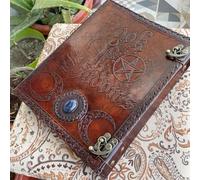 Raccoglitore ad anelli in pelle personalizzato, portafoglio da uomo, 3 anelli con raccoglitore in pelle da 2,5 cm, libro delle ombre, organizer per casa, scuola e ufficio (marrone, senza incisione)