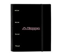 Kappa Silver Pink - Raccoglitore a 4 anelli da 35 cm con 100 fogli A4, ideale per bambini di diverse età, confortevole e versatile, qualità e resistenza, 27 x 3,5 x 32 cm, colore: grigio melange,